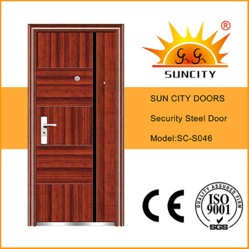 Steel Door Design Metal Door Cheap Wrought Iron Door (SC-S046)